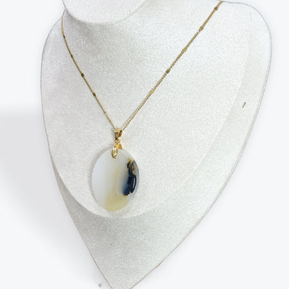 Pendentif Agate - Galet ovale