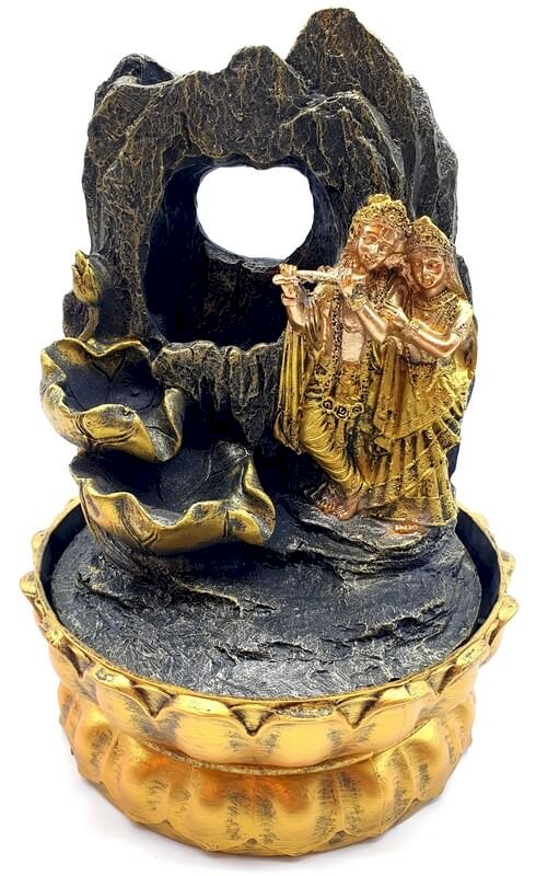 Fontaine Résine Krishna Dorée 29cm