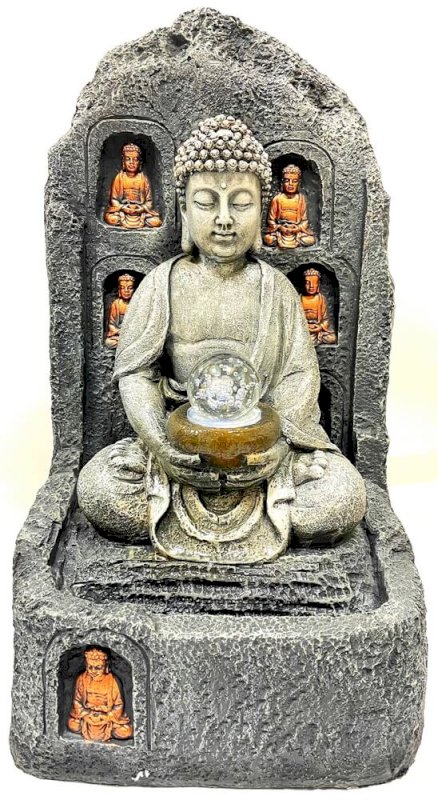 Fontaine Résine Bouddha Multiple 58cm