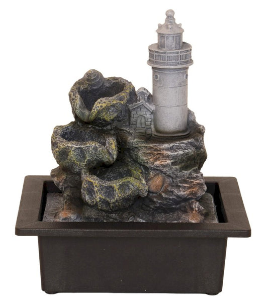 Fontaine Résine Phare Isolé 27cm