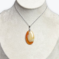 Pendentif Cornaline du Brésil | Bélière Acier Inox