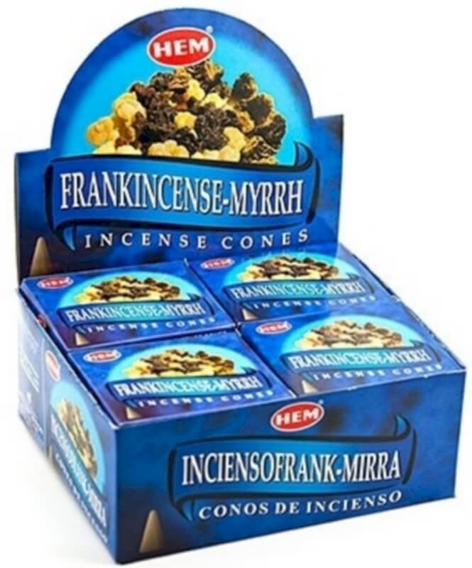 Encens HEM Cônes Frankincense & Myrrhe