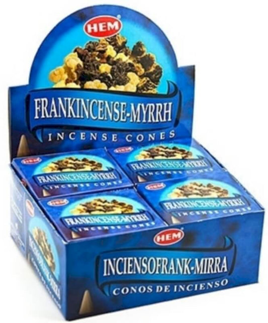 Encens HEM Cônes Frankincense & Myrrhe