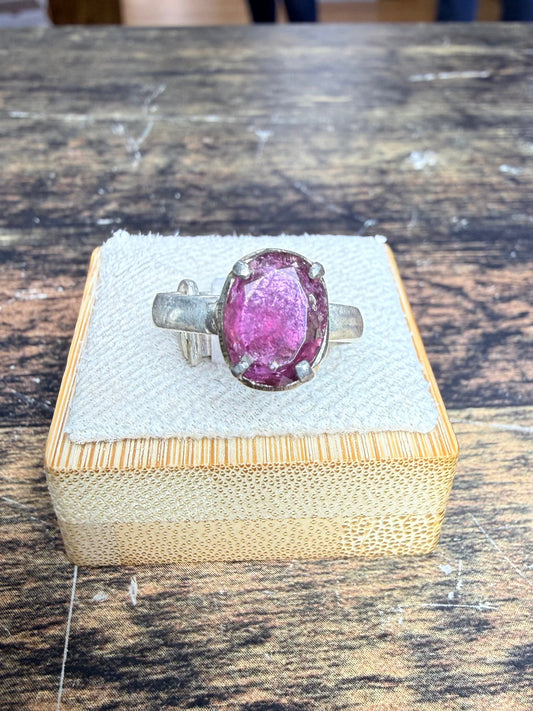 Bague Tourmaline rose ovale