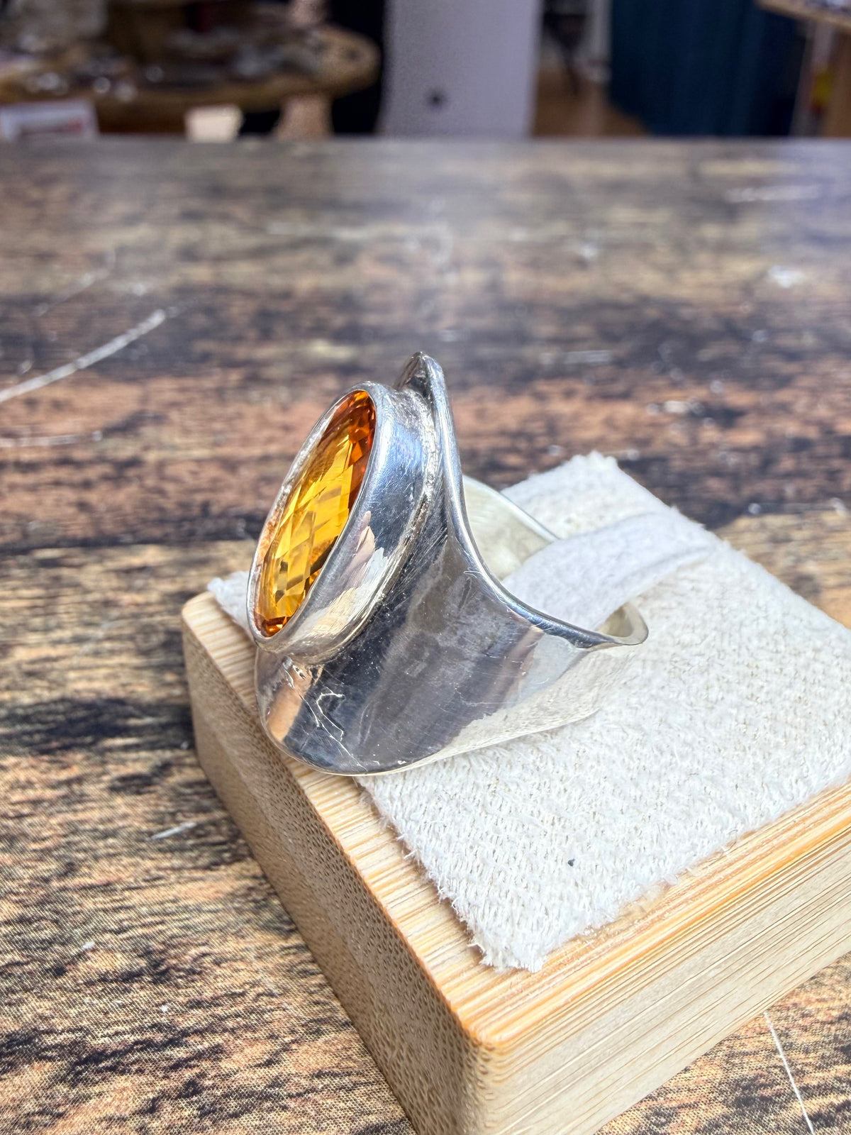 Bague Citrine cognac
