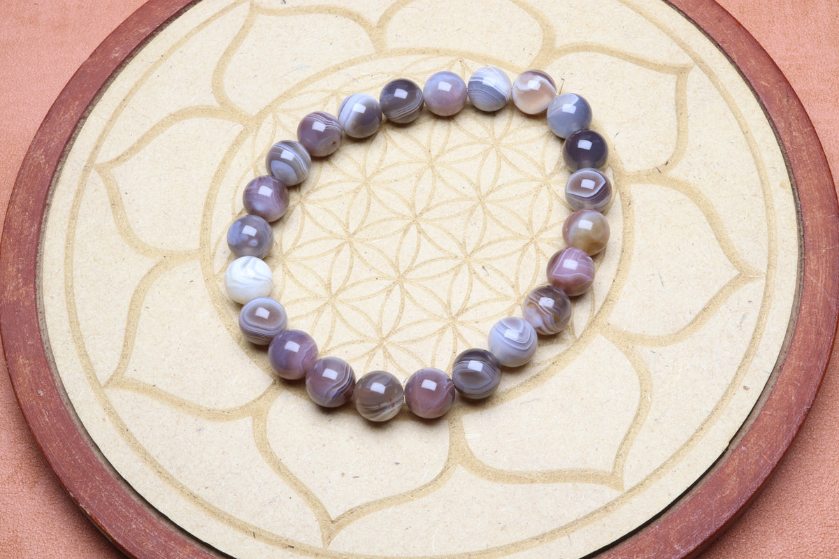 Bracelet Agate Botswana 8 mm