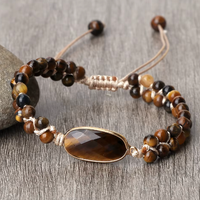 Bracelet en Œil de Tigre Facetté - Protection et Confiance - 5