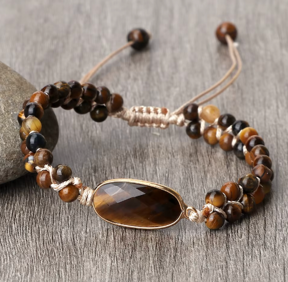 Bracelet en Œil de Tigre Facetté - Protection et Confiance - 5