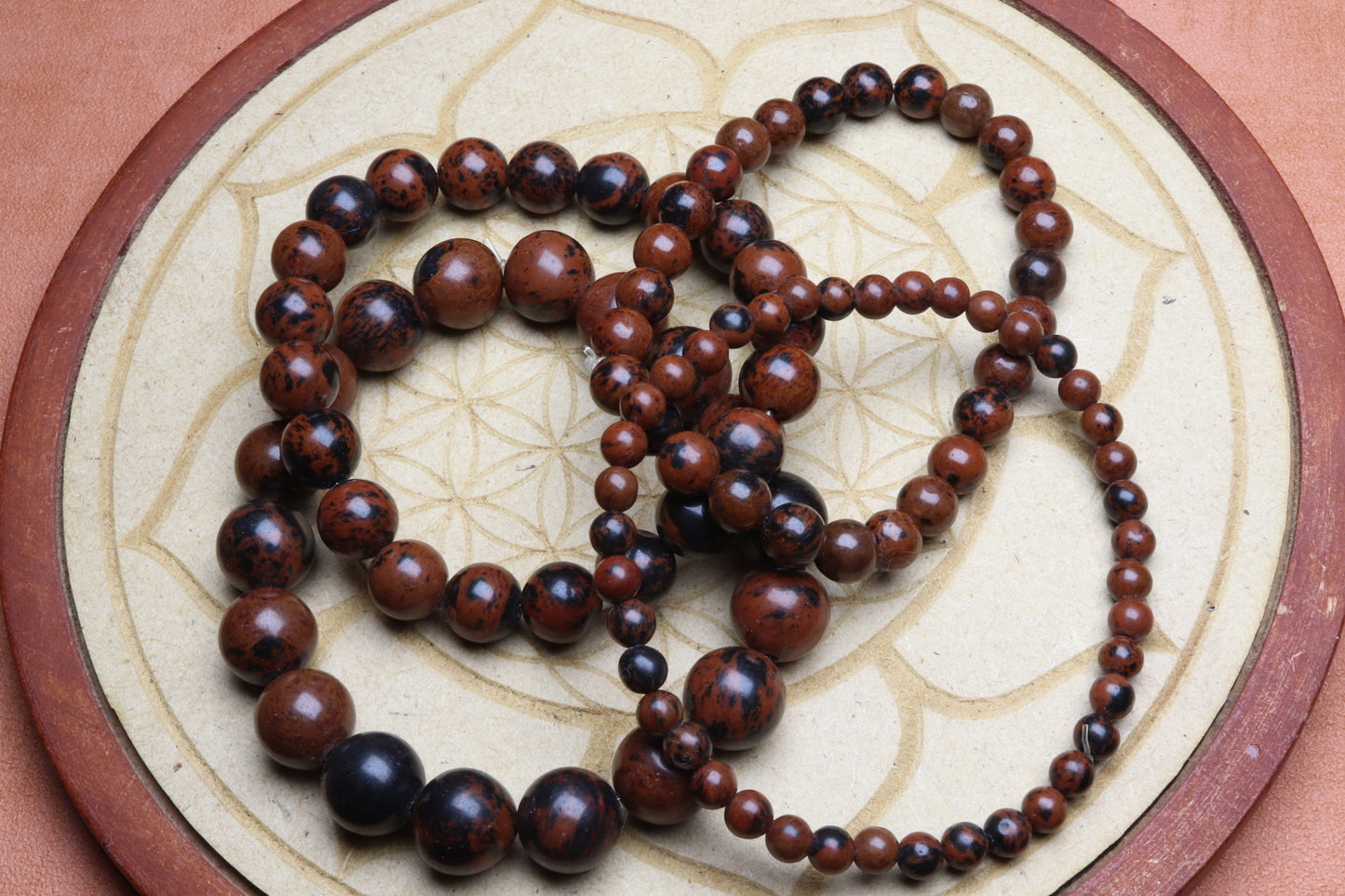 Bracelet Obsidienne Acajou
