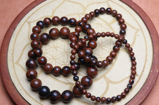 Bracelet Obsidienne Acajou