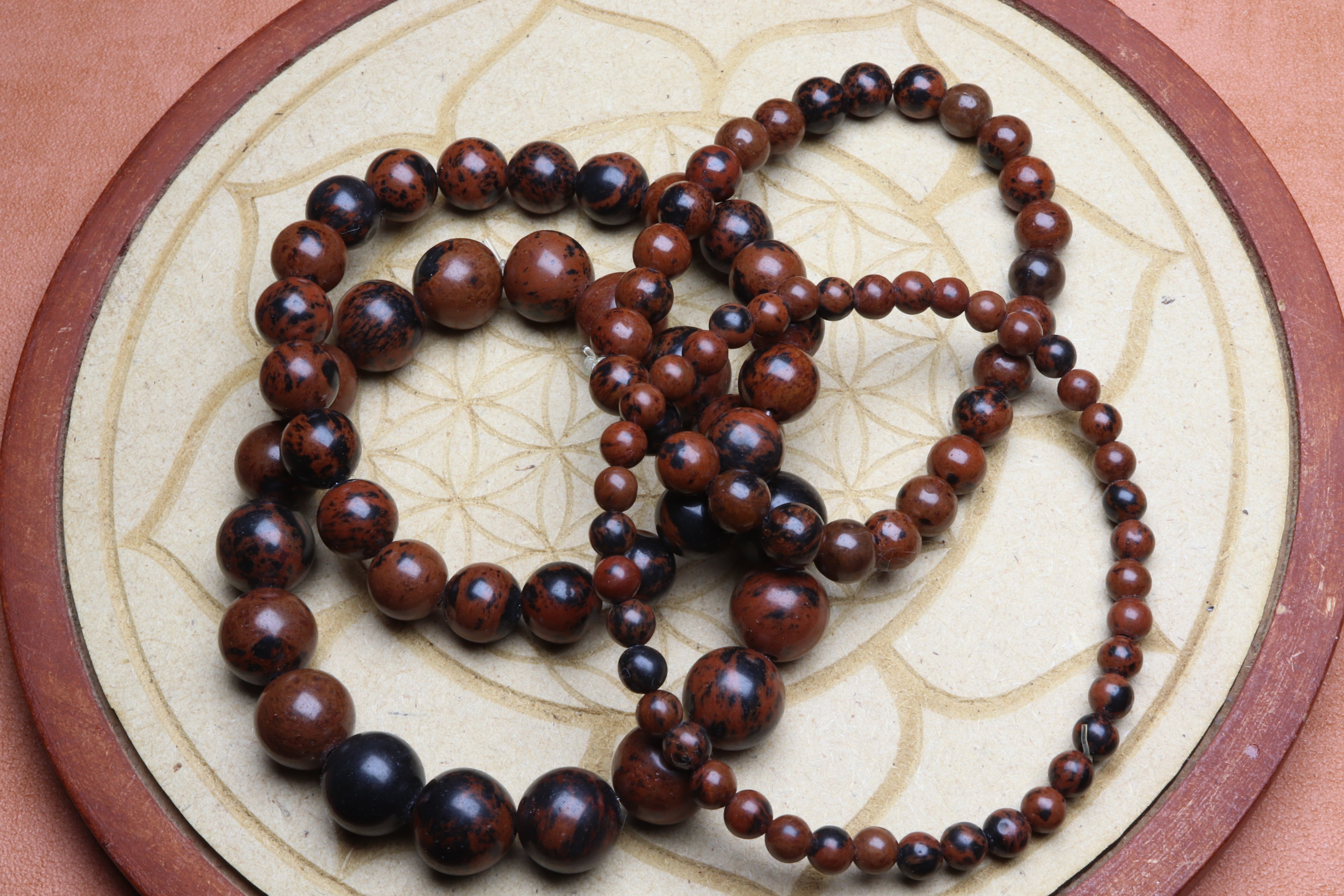Bracelet Obsidienne Acajou