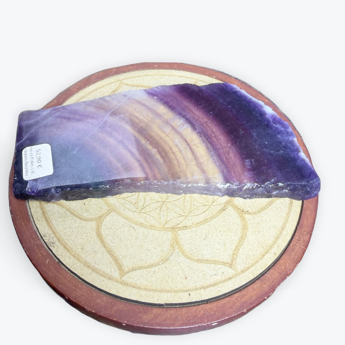 Plaque en Fluorite Violette Naturelle - 300 gr | 14x8cm