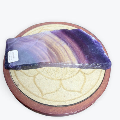 Plaque en Fluorite Violette Naturelle - 300 gr | 14x8cm