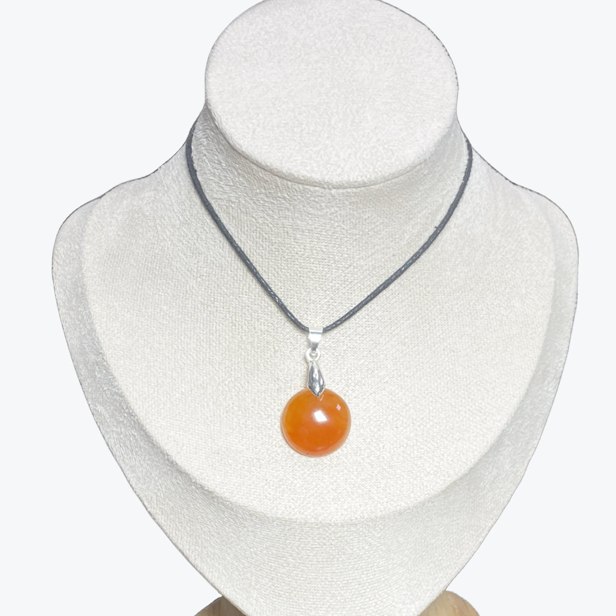 Pendentif cornaline ovale – photo 2