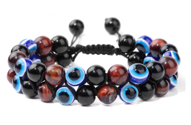 Bracelet Triple Protection - Œil de Tigre, Hématite et Obsidienne