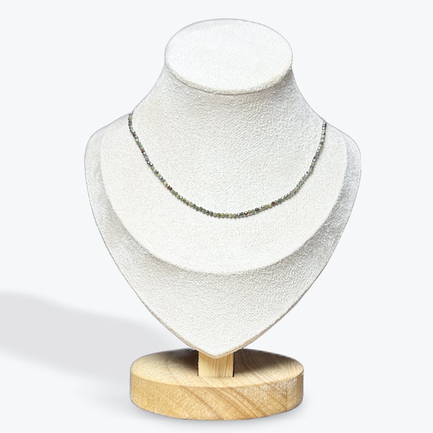 Collier Jaspe Sang de Dragon Facetté