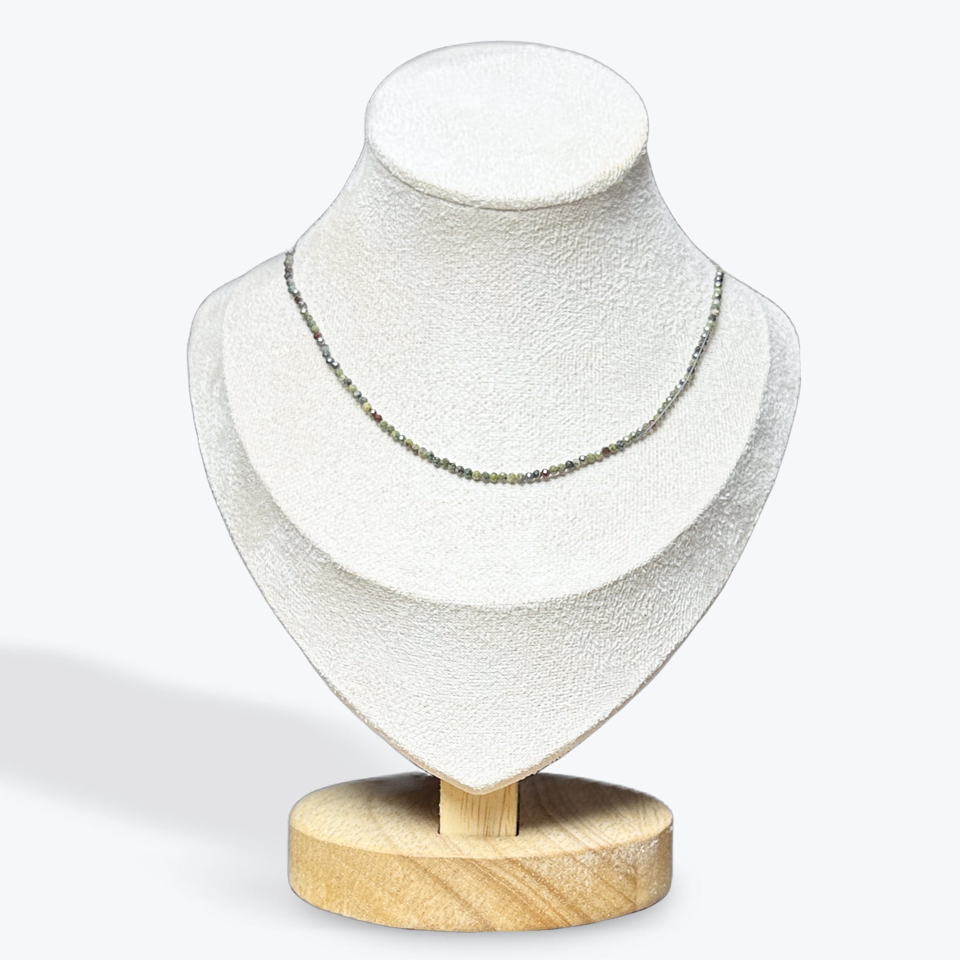 Collier Jaspe Sang de Dragon Facetté