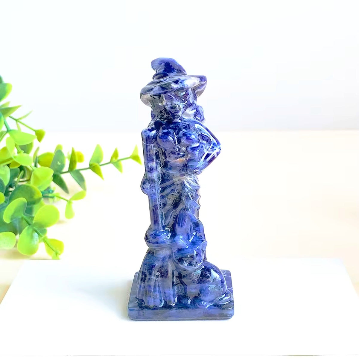 Sculpture Sorcière en Pierre Naturelle – 10 cm – Opale, Sodalite ou Obsidienne – photo 2