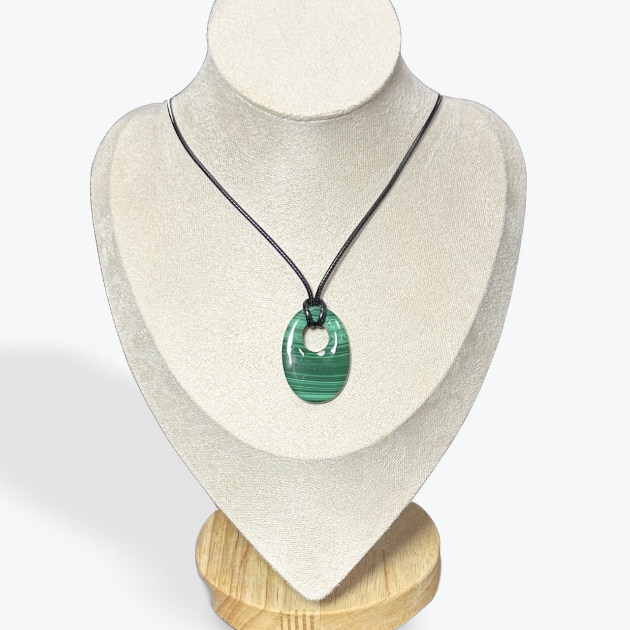 Pendentif Malachite Donut Ovale