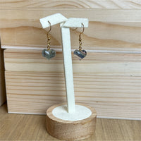 Boucle d’oreilles en coeur Fluorite