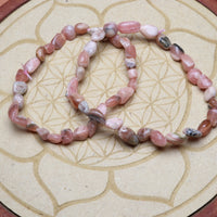 Bracelet Rhodochrosite porté