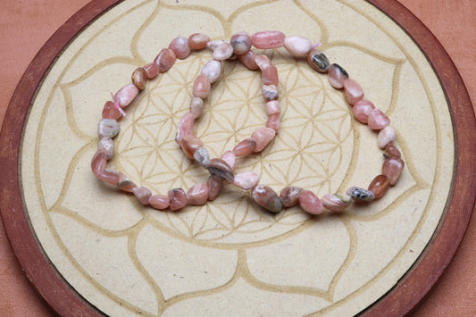 Bracelet Rhodochrosite porté