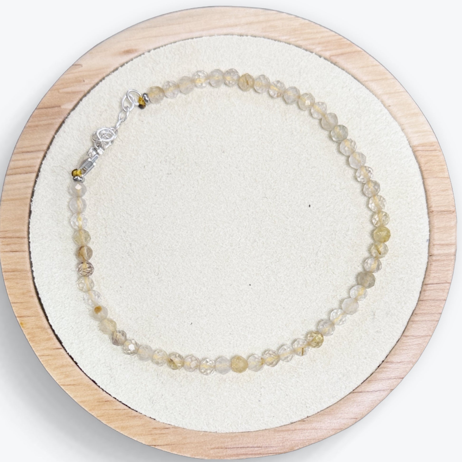 Bracelet Quartz rutile facetté - 3