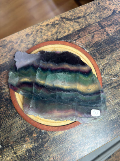 Plaque XL en Fluorite naturelle - 619gr | 18x12cm