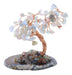 Arbre du Bonheur Morganite sur Tranche Agate 12cm