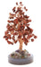 Arbre du Bonheur Jaspe Rouge sur Agate 14cm