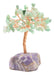 Arbre du Bonheur Aventurine Verte base Améthyste 14cm