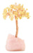 Arbre du Bonheur Citrine base Quartz Rose 14cm
