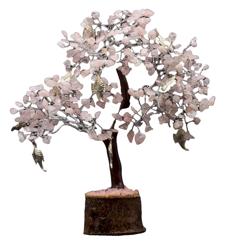 Arbre du Bonheur Quartz Rose Ganesh