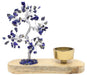 Arbre du Bonheur Lapis Lazuli + Bougeoir 17cm
