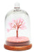 Arbre du Bonheur Quartz Rose sous cloche 12cm