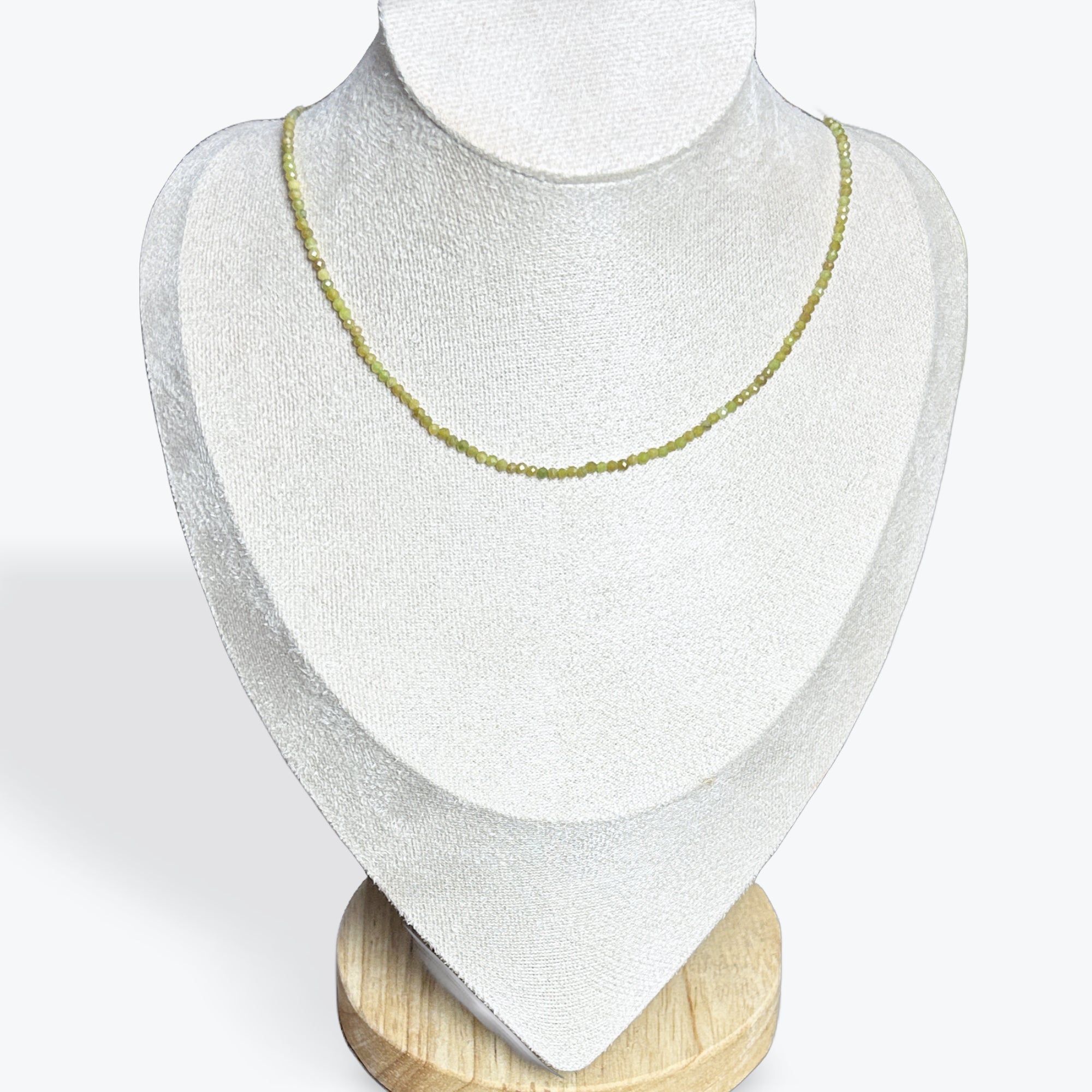 Collier Opale Verte Facetté - 3