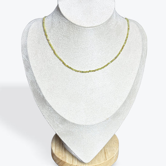 Collier Opale Verte Facetté - 3
