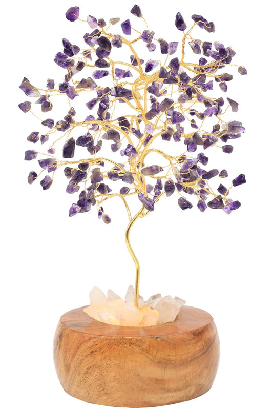 Arbre du Bonheur Lumineux Améthyste 25cm
