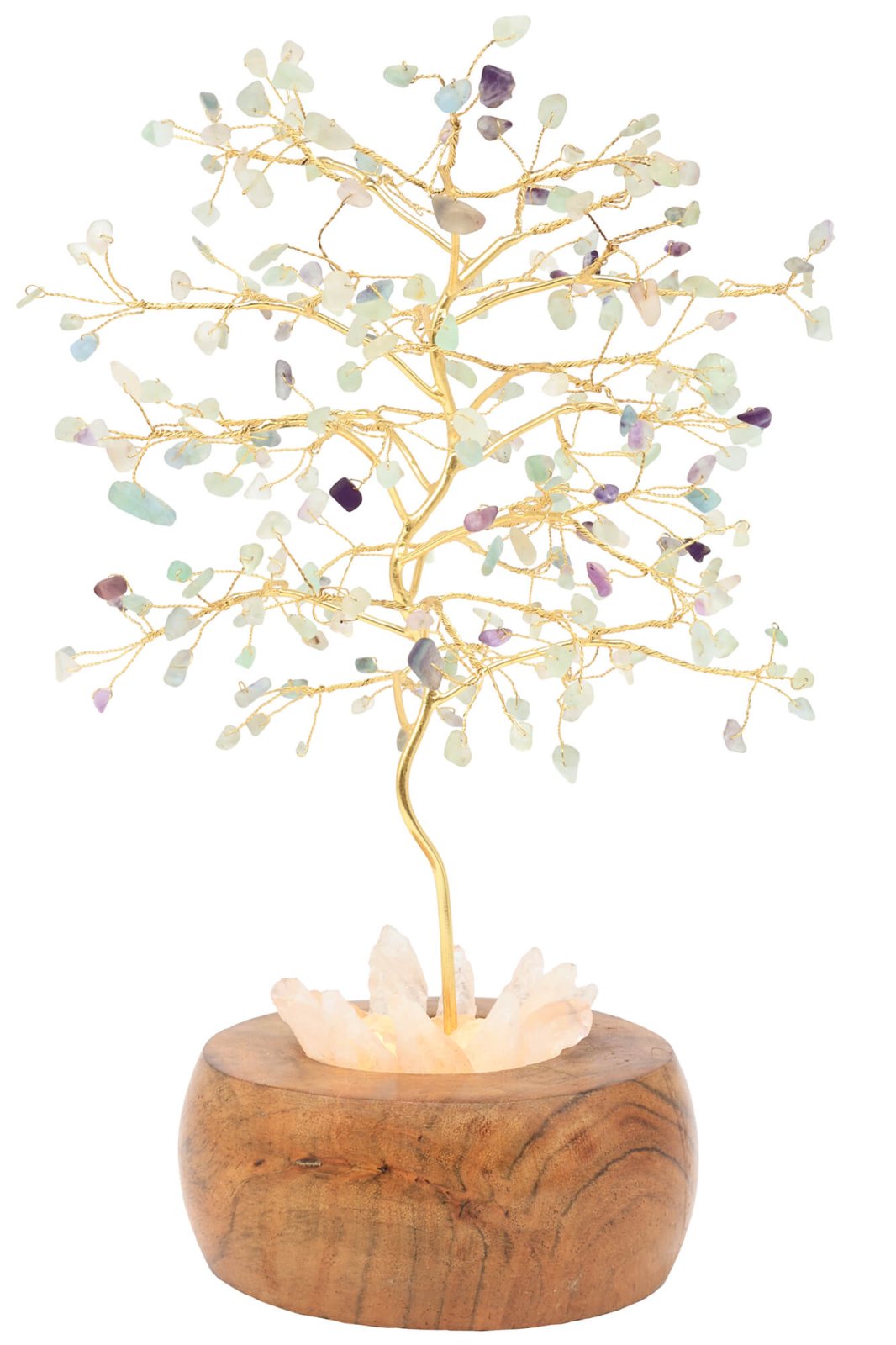 Arbre du Bonheur Lumineux Fluorite 25cm