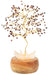 Arbre du Bonheur Lumineux Grenat 25cm