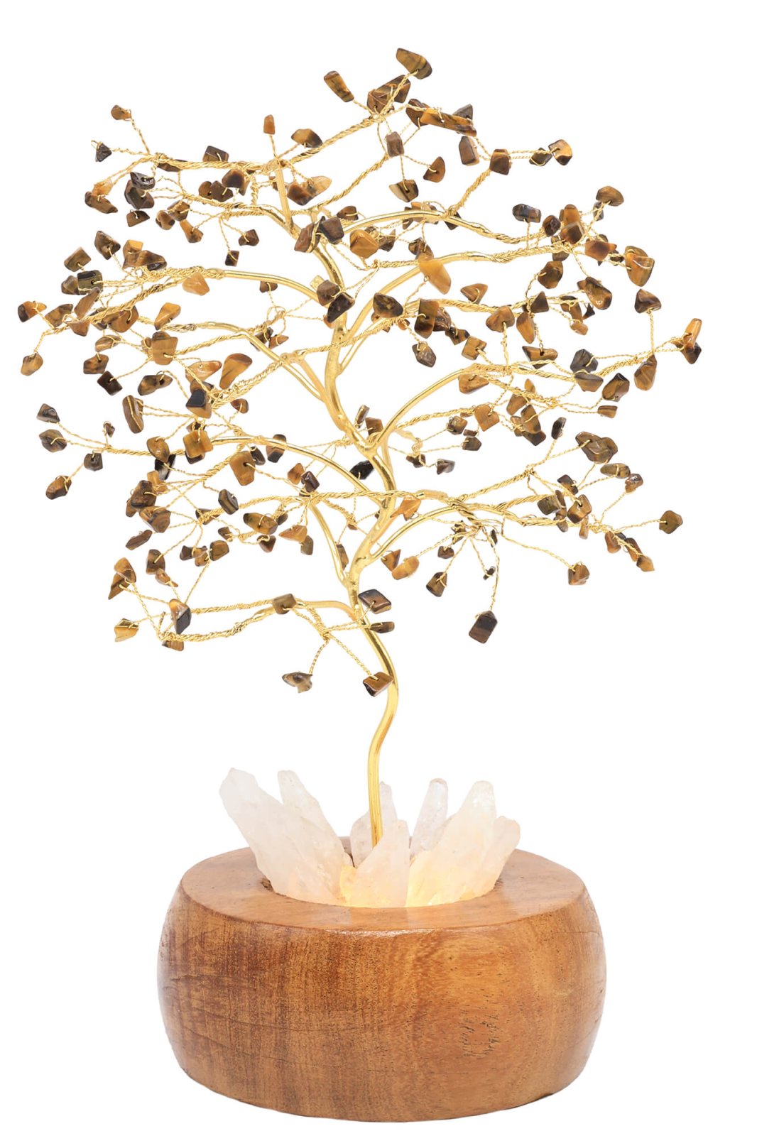 Arbre du Bonheur Lumineux Oeil de Tigre 25cm