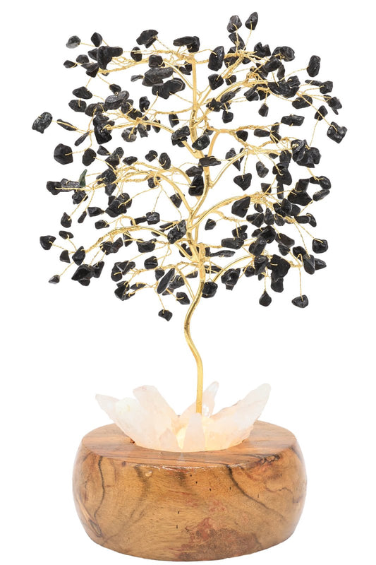 Arbre du Bonheur Lumineux Tourmaline Noire 25cm