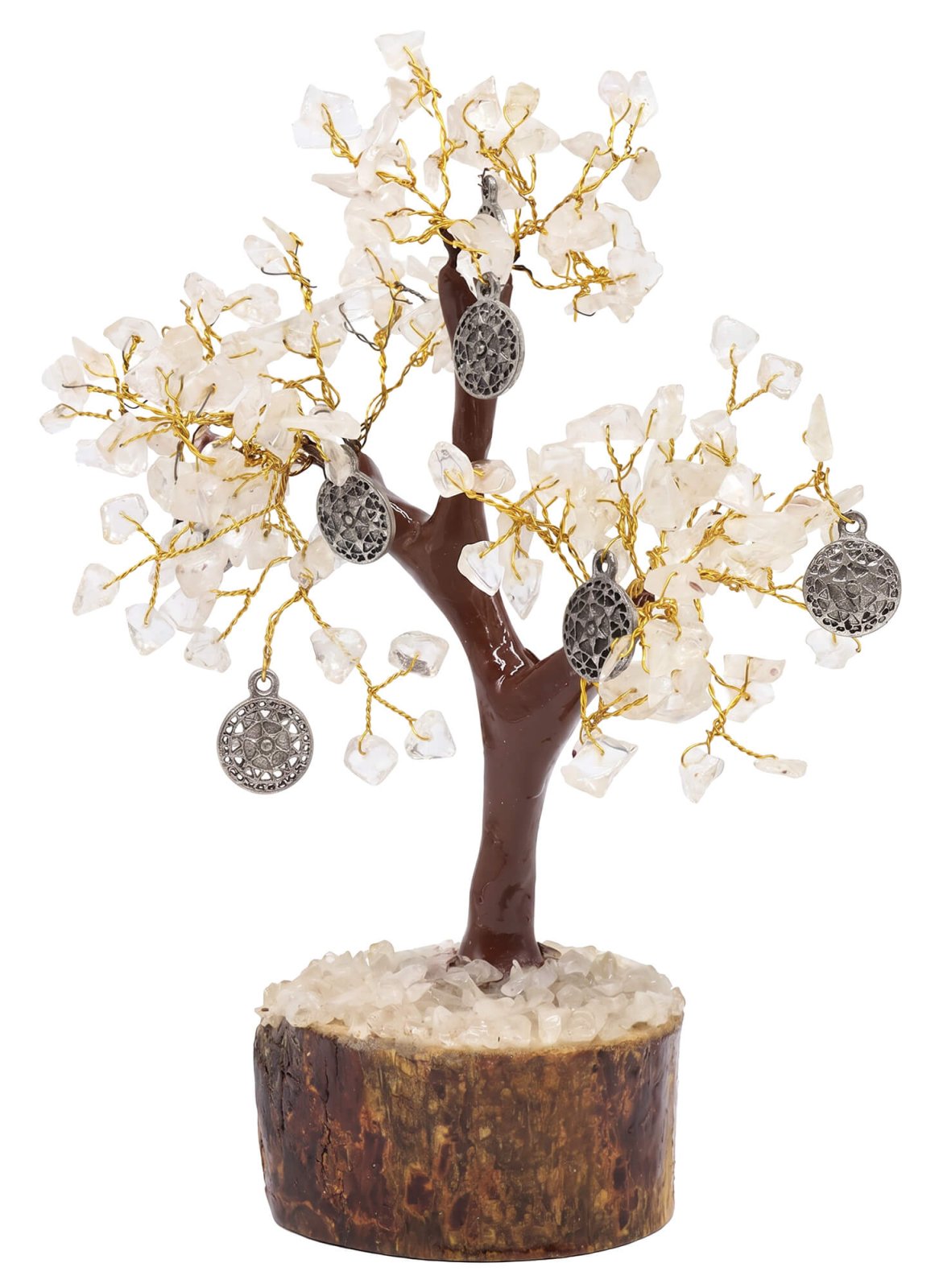 Arbre du Bonheur Cristal de Roche + Boussole Sacrée