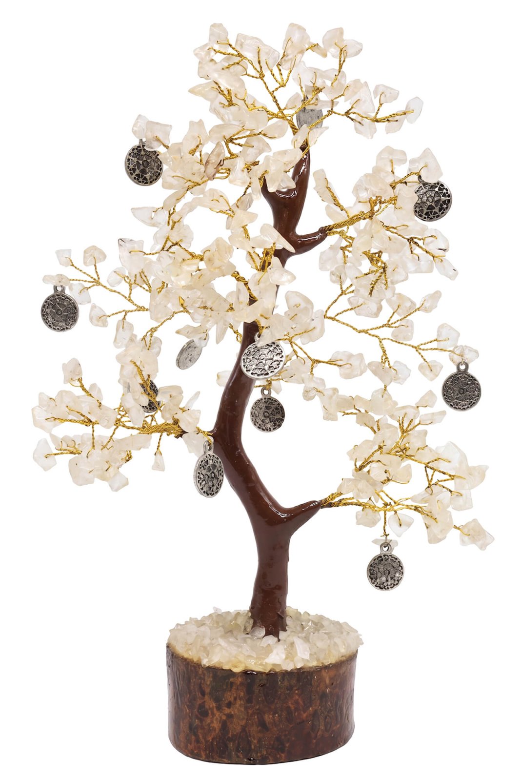 Arbre du Bonheur Cristal de Roche + Boussole Sacrée