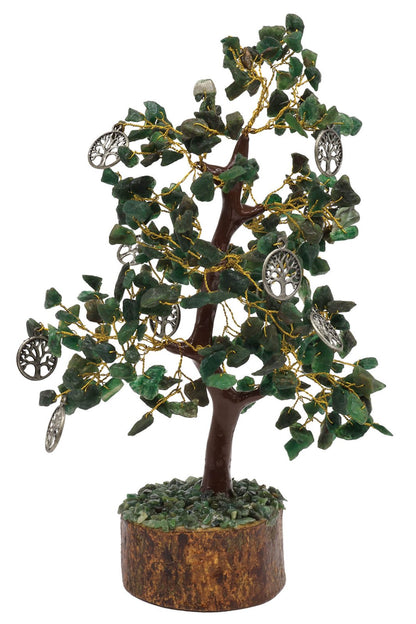 Arbre du Bonheur Jade Verte + Arbre de Vie