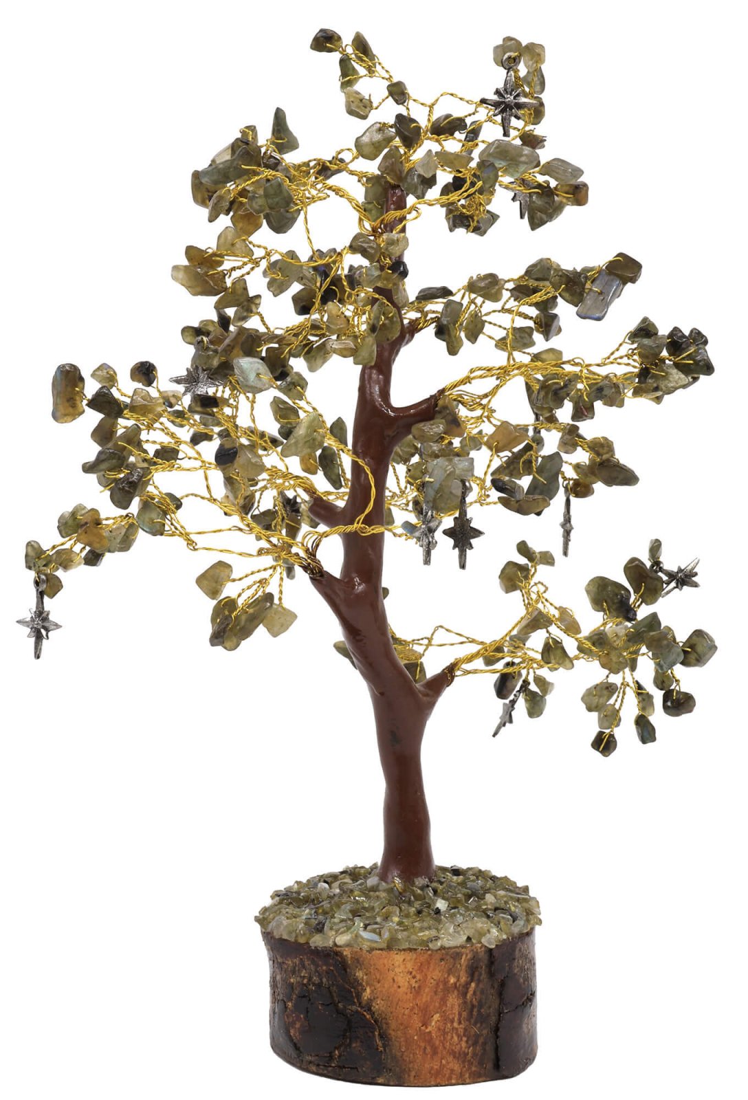 Arbre du Bonheur Labradorite + Étoiles
