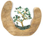 Arbre du Bonheur Bois Design Aventurine Verte 17cm