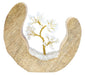 Arbre du Bonheur Bois Design Cristal de Roche 17cm