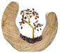 Arbre du Bonheur Bois Design Grenat 17cm