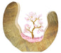 Arbre du Bonheur Bois Design Quartz Rose 17cm